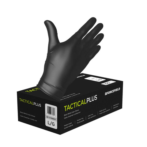 FORCEFIELD Tactical PLUS Black Nitrile Gloves