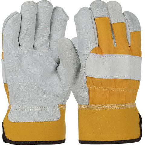 Valika Split Cowhide Leather Rubberized Safety Cuff Glove - 31962