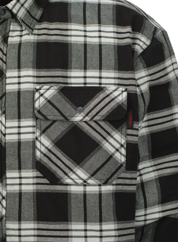 ForceField Hi Vis Hooded Tartan Plaid Quilt-Lined Flannel Shirt