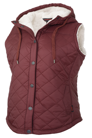 TOUGH DUCK Women’s Quilted Sherpa Lined Vest WV10
