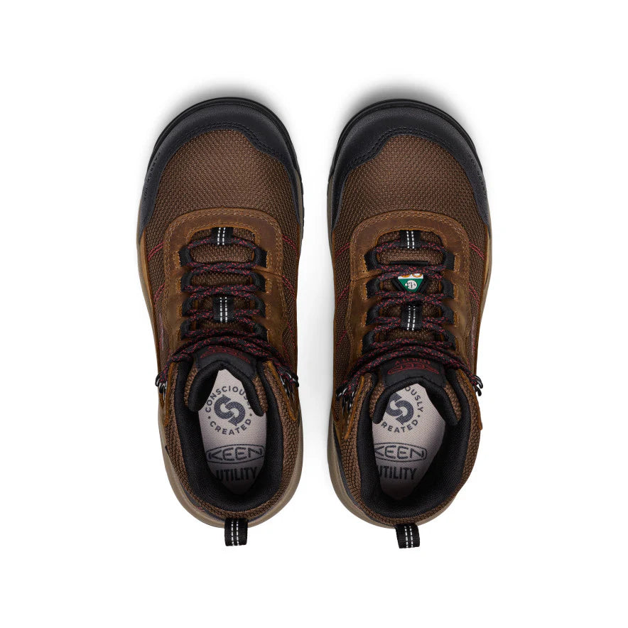 KEEN Women's CSA Skokie Hiker Mid Waterproof Work Boot (Carbon Toe)