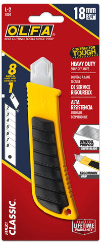 OLFA Heavy Duty Cutter with Rubber Grip L-2 5004
