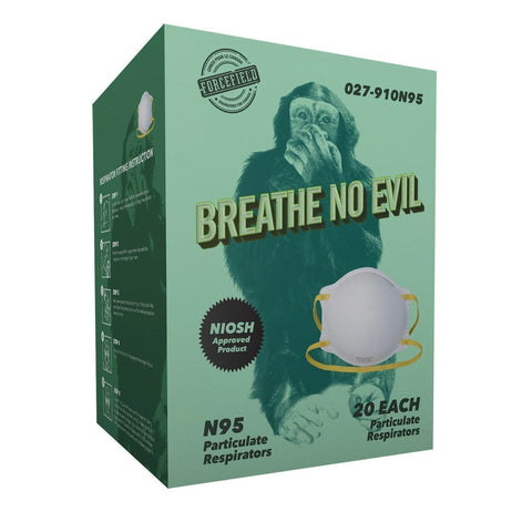 FORCEFIELD "Breathe No Evil" N95 Disposable Respirator, 20 per box