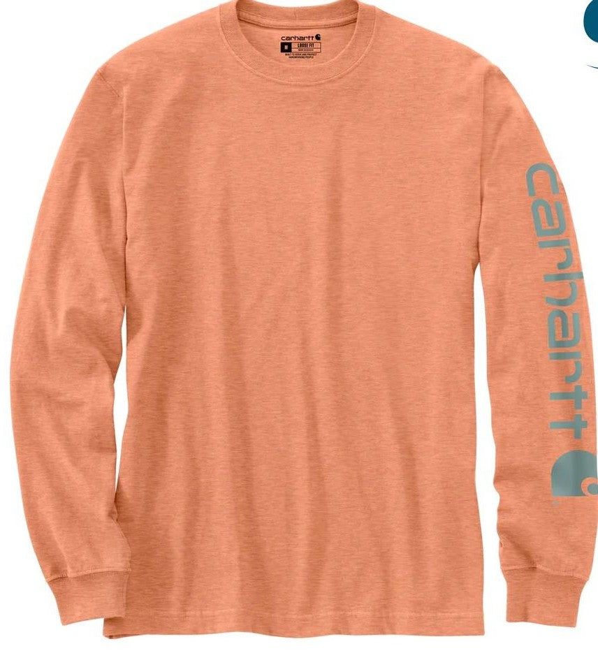 T-shirt graphique ample à manches longues et manches longues avec logo - K231.