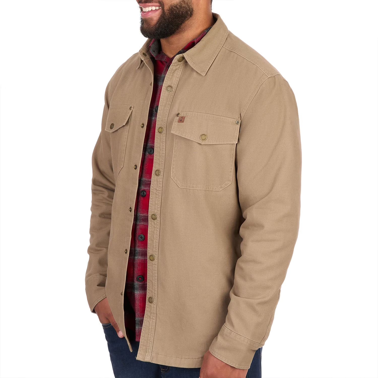 Veste-chemise doublée polaire en toile pour homme Coleman - SCF5H4533