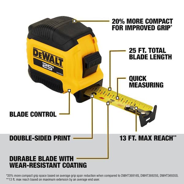 DeWalt 25FT Tape Measure - DWHT38125