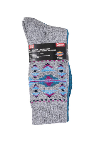 DICKIES Women's All Season Crew Socks 2Pair/Pack DK02F