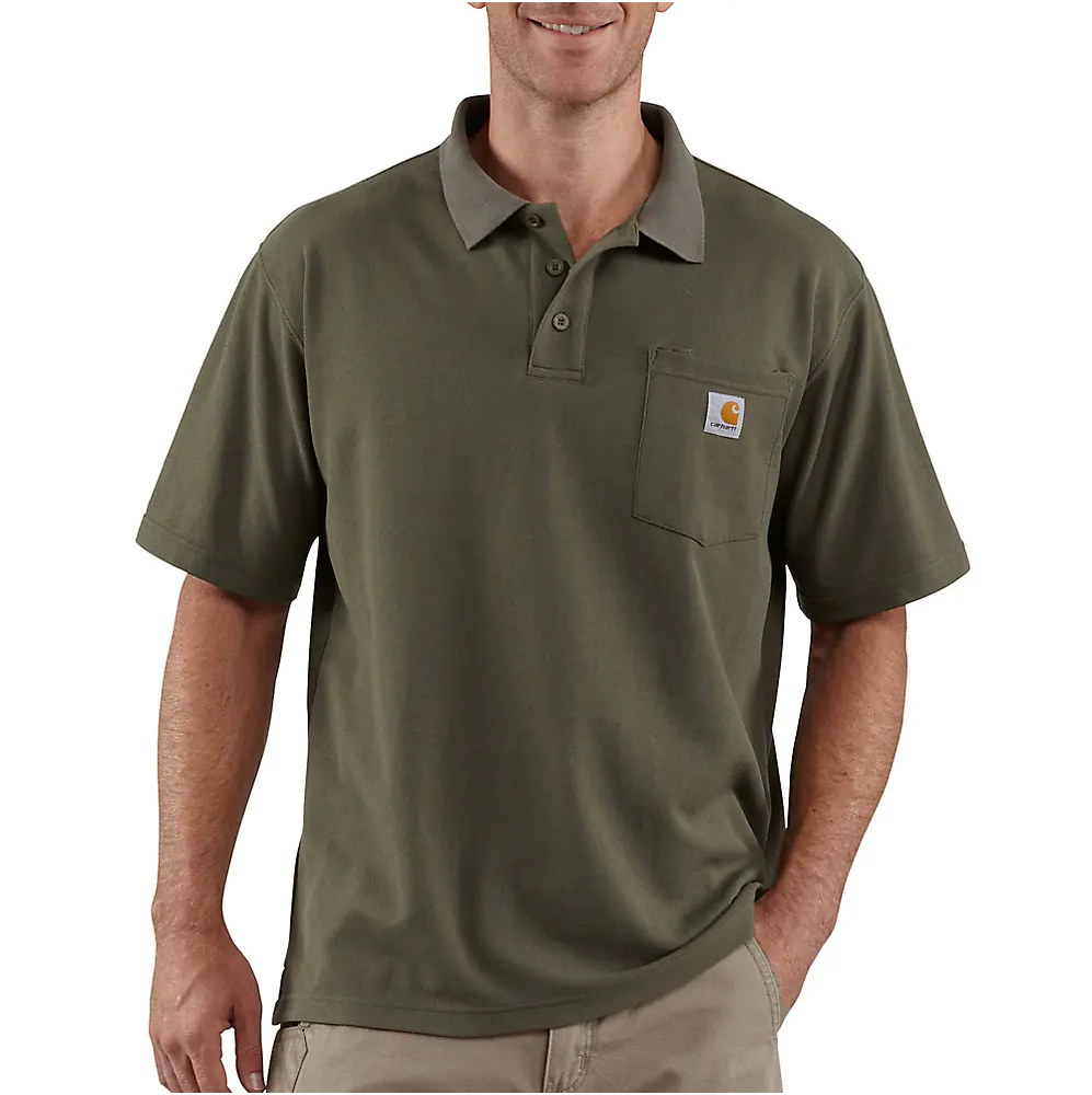 Carhartt Loose Fit Midweight Contractors Short Sleeve Pocket Polo K570