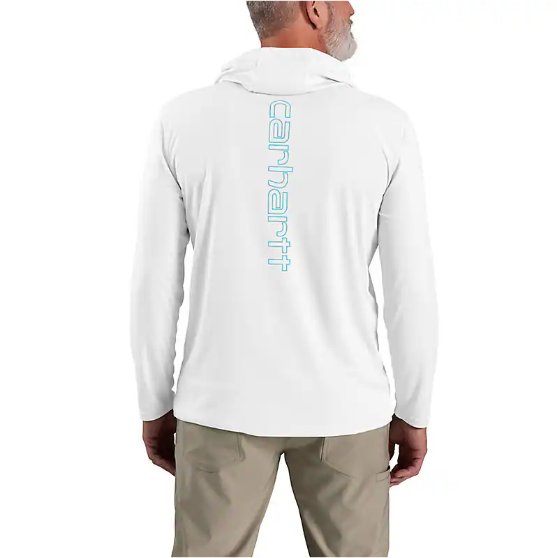 Carhartt Force® Sun Defender™ Lightweight Long-Sleeve Hooded Logo Graphic T-Shirt - 106165
