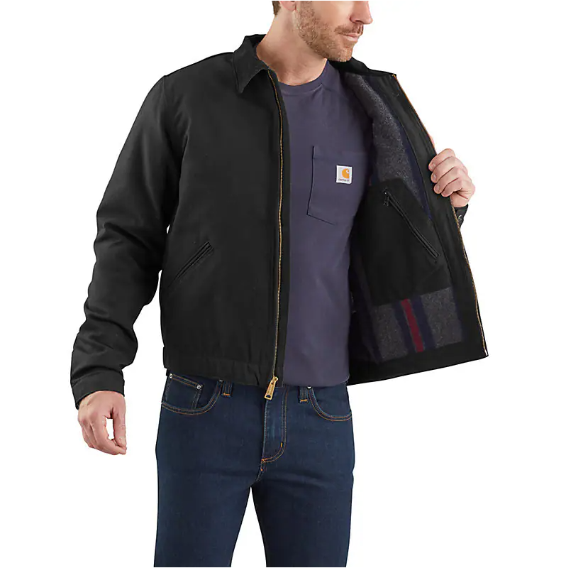Veste traditionnelle Carhartt Detroit doublée en couverture coupe décontractée pour homme 103828