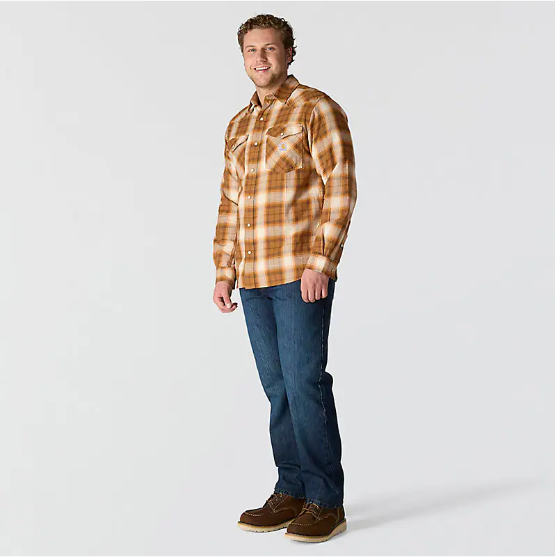 Carhartt Montana Rugged Flex™ Relaxed Fit Lightweight Long-Sleeve Snap-Front Plaid Shirt - 107016