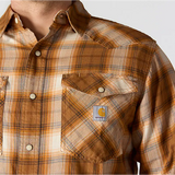 Carhartt Montana Rugged Flex™ Relaxed Fit Lightweight Long-Sleeve Snap-Front Plaid Shirt - 107016