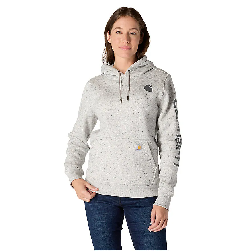 Sweat-shirt Carhartt pour femme, coupe décontractée, motif logo sur la manche, poids moyen - 102791