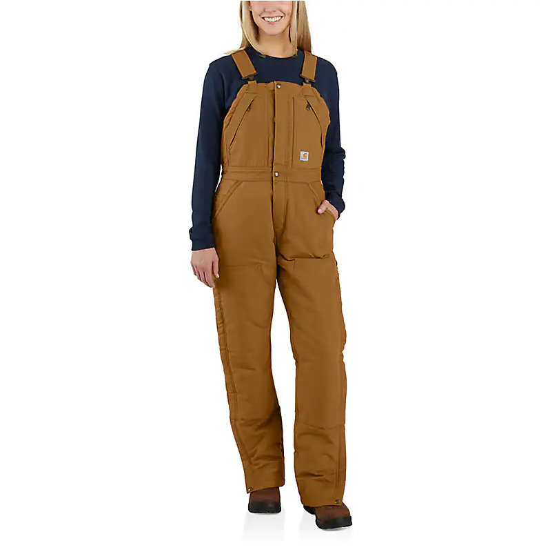 Carhartt Women's Loose Fit Washed Duck Insulated Biberall - 104694