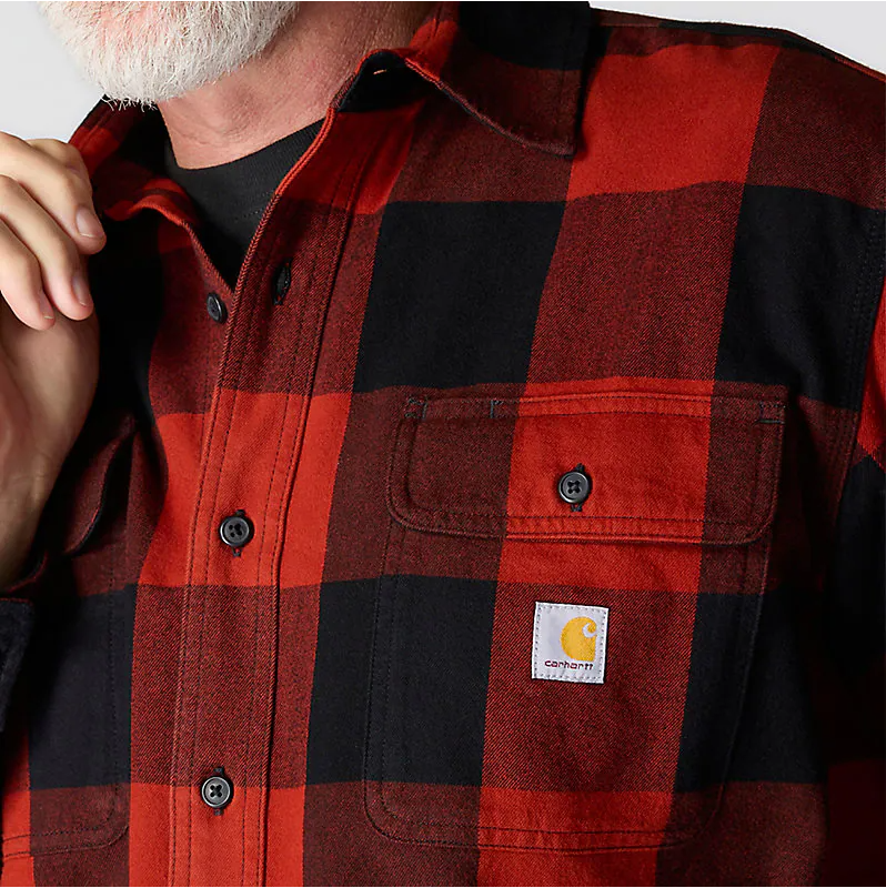 Chemise à carreaux en flanelle épaisse coupe ample Carhartt à manches longues - 107013