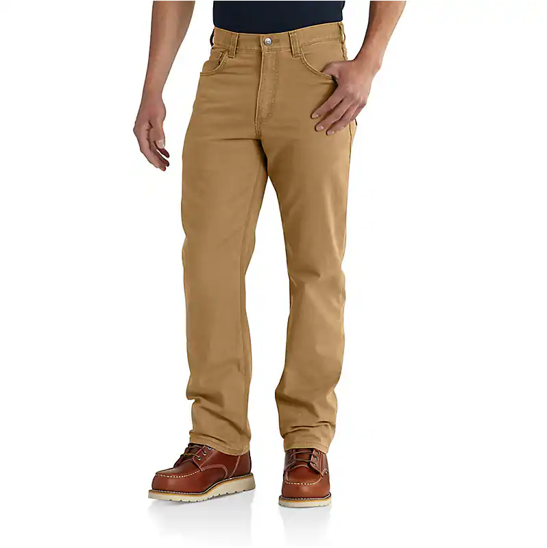 Pantalon de travail en toile Carhartt pour homme - Coupe décontractée - Rugged Flex® 5 poches - 102517