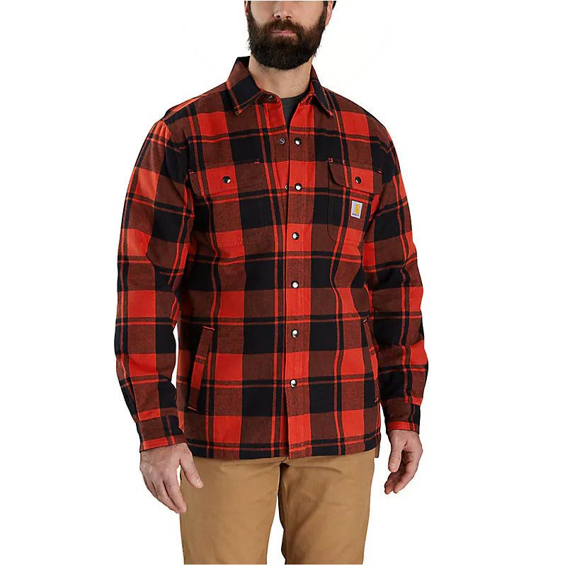 Carhartt Relaxed Fit Flannel Sherpa-Lined Shirt Jac - 105939