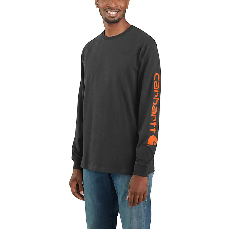 Carhartt Loose Fit Heavyweight Long-Sleeve Logo Graphic T-Shirt - K231