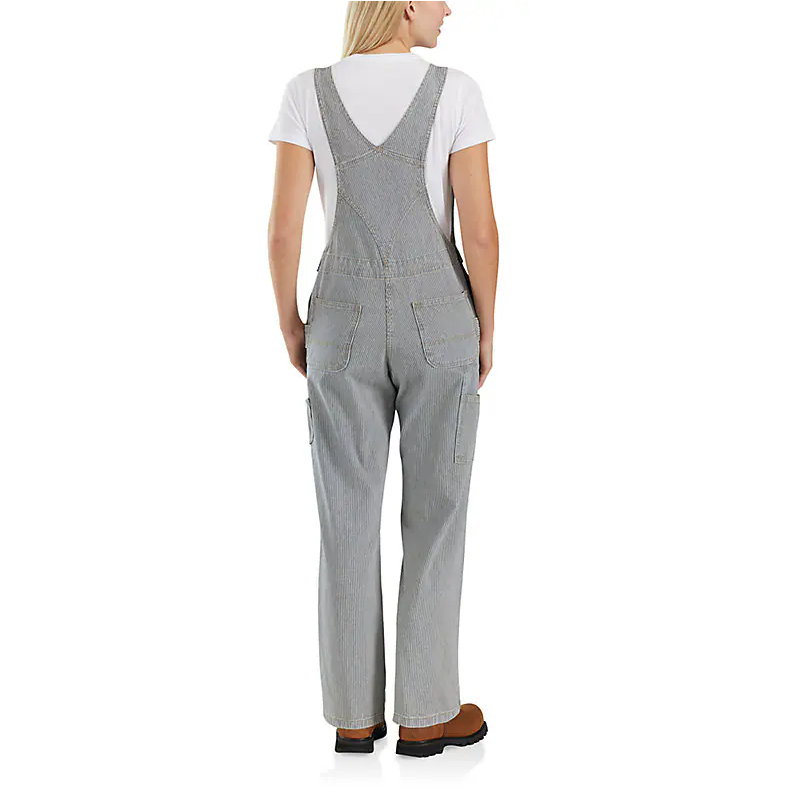 Carhartt® Women's Brewster Double Front Striped Unlined Bib Overalls - 103042