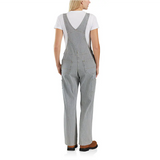 Carhartt® Women's Brewster Double Front Striped Unlined Bib Overalls - 103042