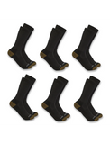 Carhartt Men's Midweight Crew Socks 6-Pack SC1136M