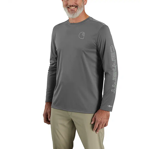 Carhartt Force Sun Defender™ Lightweight Long-Sleeve Logo Graphic T-Shirt - 106164