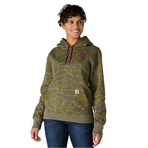 Carhartt Women's Relaxed Fit Midweight Logo Sleeve Graphic Printed Sweatshirt 107267