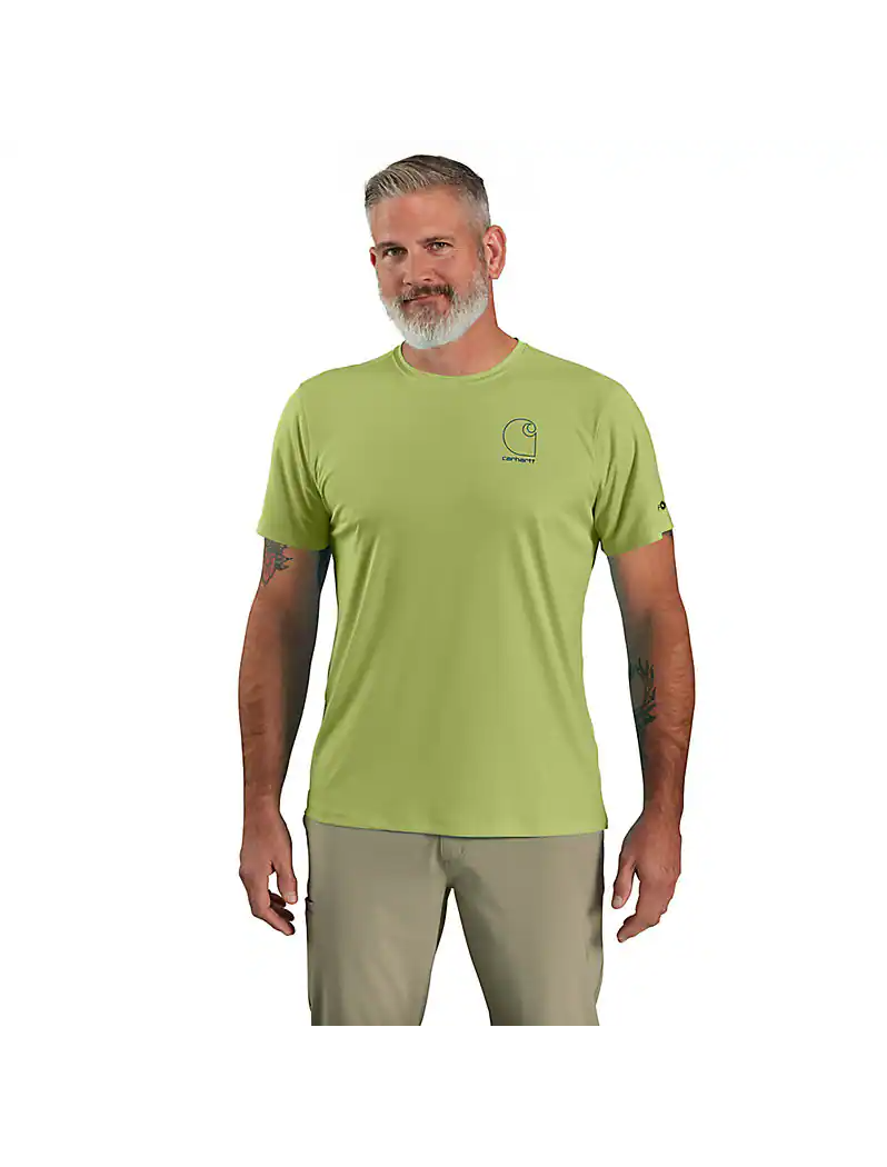 T-shirt Carhartt Force® Sun Defender™ léger à manches courtes avec logo graphique - 106163