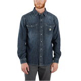 Carhartt Montana Relaxed Fit Midweight Denim Long-Sleeve Snap Front Shirt - 106429