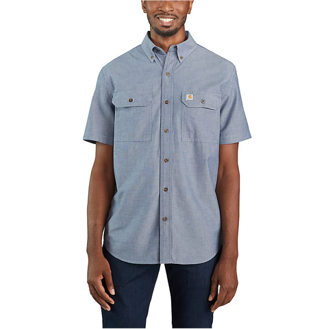 Carhartt Loose Fit Midweight Chambray Short-Sleeve Shirt - 104369 – WORK N  WEAR