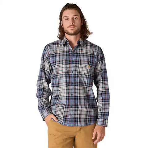 Carhartt Rugged Flex™ Relaxed Fit Lightweight Long-Sleeve Plaid Shirt - 107014