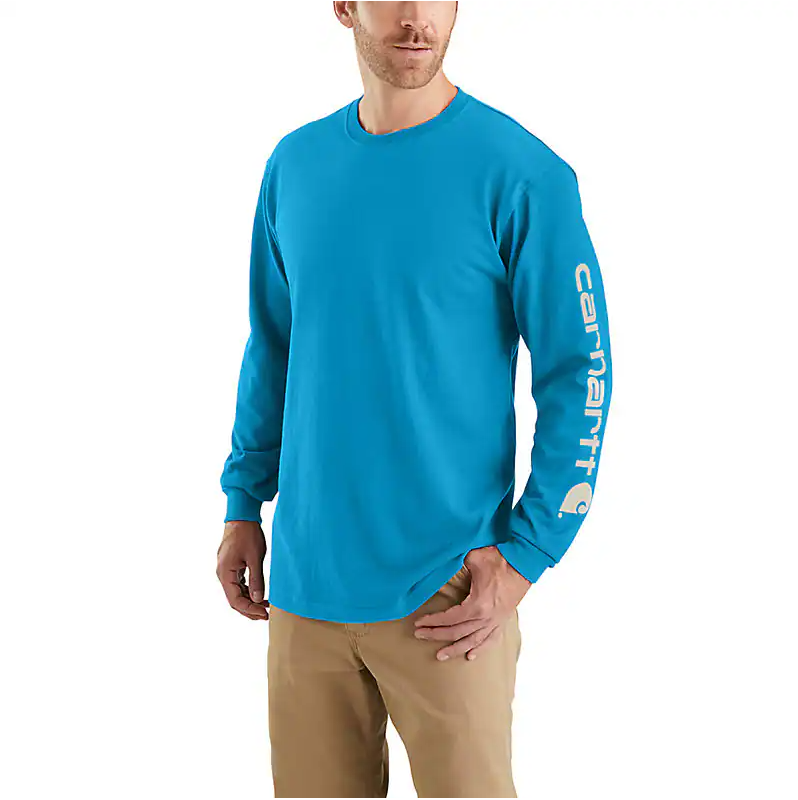 T-shirt graphique ample à manches longues et manches longues avec logo - K231.