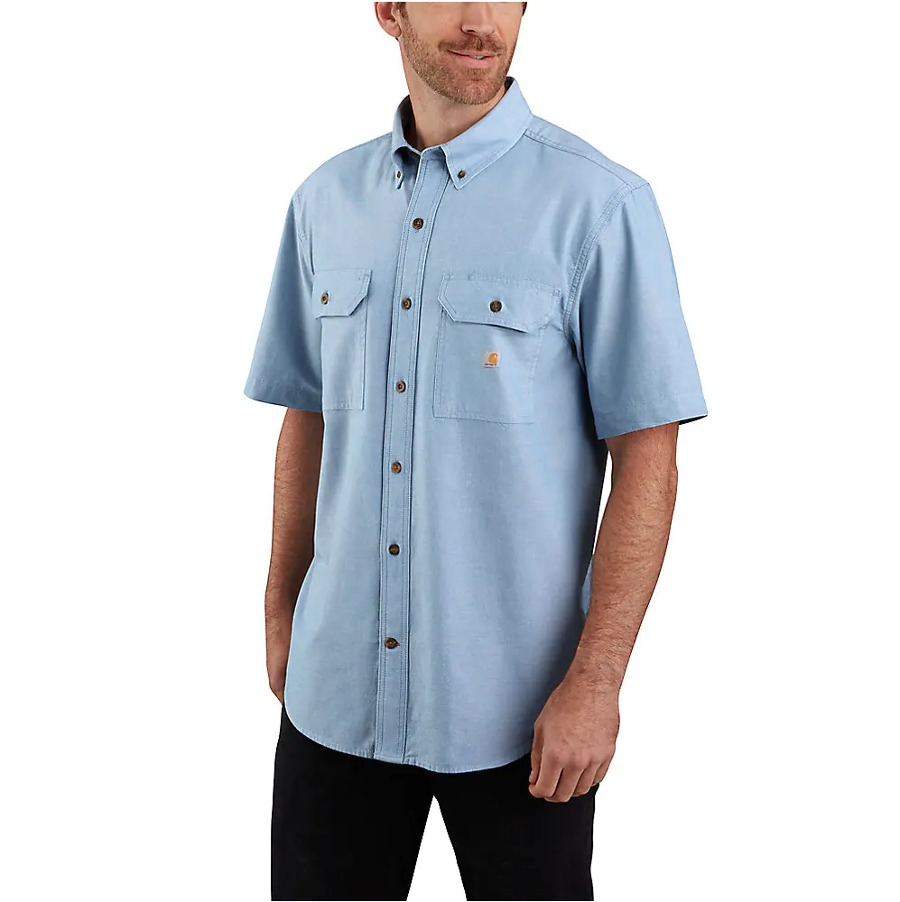 Carhartt Loose Fit Midweight Chambray Short Sleeve Shirt - 104369
