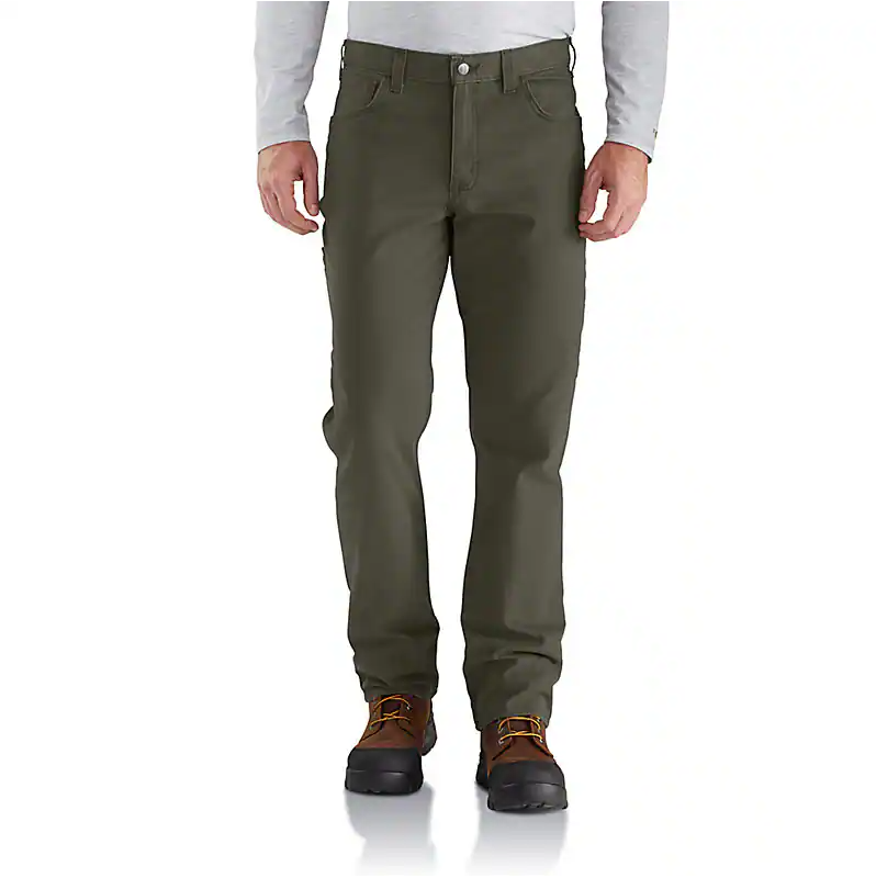Pantalon de travail en toile Carhartt pour homme - Coupe décontractée - Rugged Flex® 5 poches - 102517
