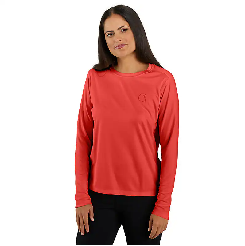 Carhartt Women's Force® Sun Defender™ Relaxed Fit Lightweight Long-Sleeve Logo Graphic T-Shirt 106632