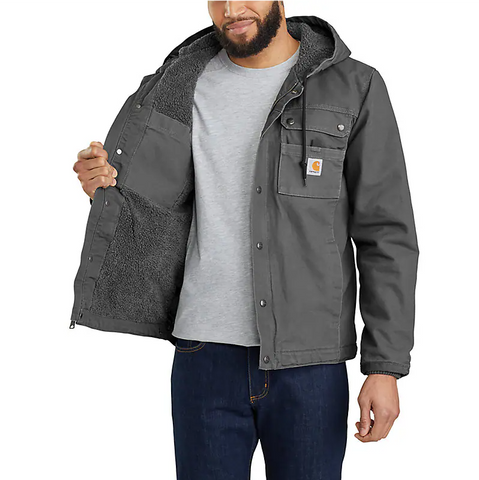 Carhartt Relaxed Fit Washed Duck Sherpa-Lined Utility Jacket Carhartt Relaxed Fit Washed Duck Sherpa-Lined Utility Jacket