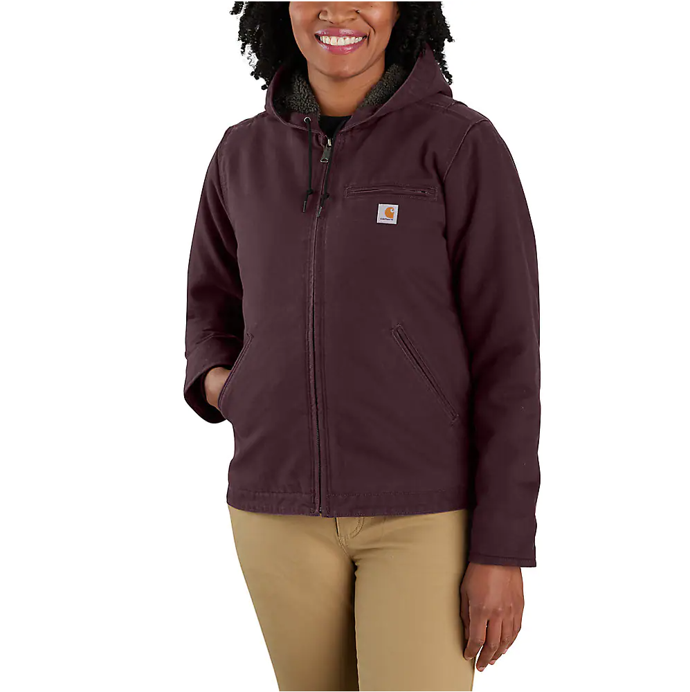 Carhartt Women's Loose Fit Washed Duck Sherpa Lined Jacket - 104292