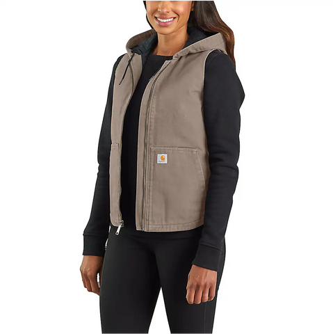 Carhartt Women's Washed Duck Hooded Insulated Vest - 104026 – WORK N WEAR