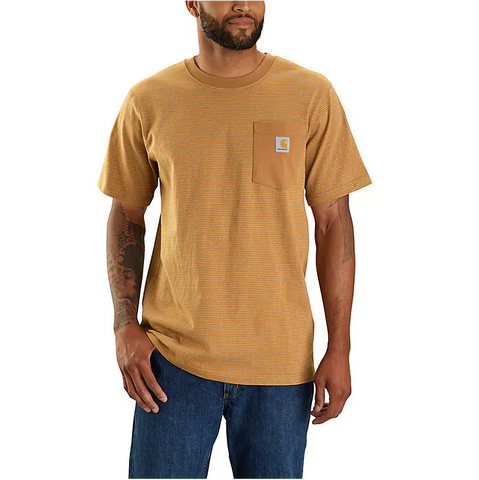 Carhartt Relaxed Fit Heavyweight Short-Sleeve Pocket Stripe T-Shirt - 106145