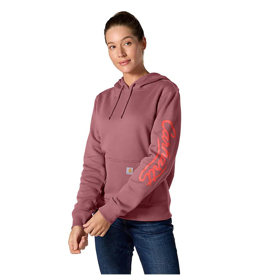 Carhartt Women's Sawyer Script Logo Hooded Sweatshirt - 107414
