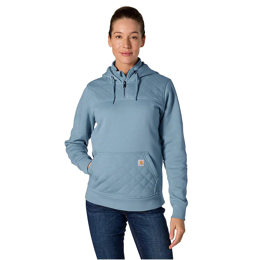 Carhartt Women's Rain Defender Paxton Quilted 1/4-Zip Hooded Sweatshirt - 107753