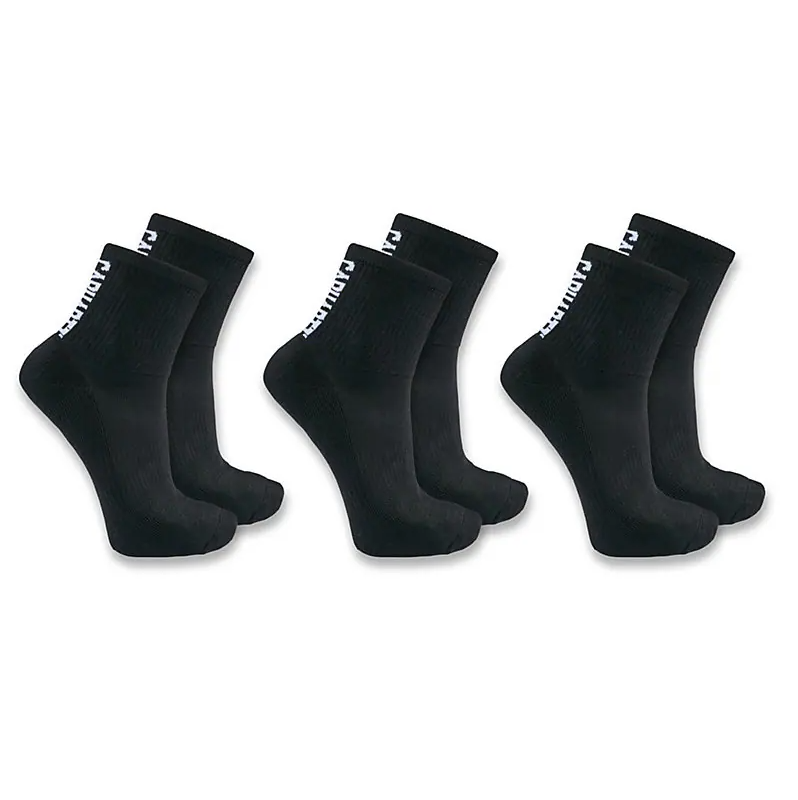 Carhartt FORCE® Men’s Midweight Logo Short Crew Socks 3-Pack SS9933M