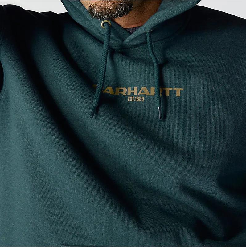 Carhartt Rain Defender® Sweat-shirt coupe décontractée poids moyen avec motif 1889 - 107031