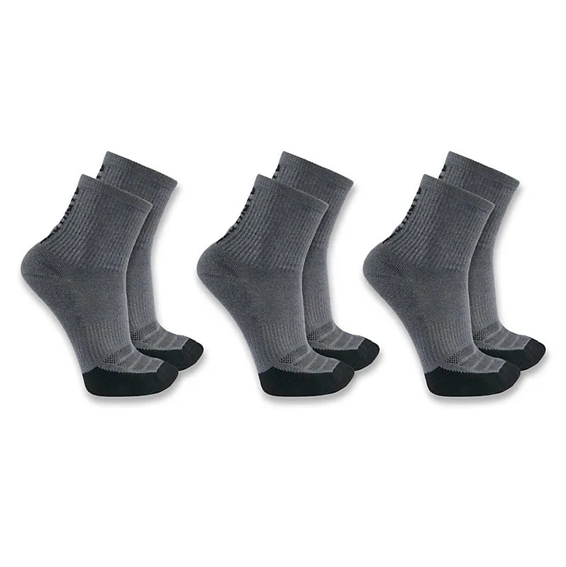 Carhartt FORCE® Men’s Midweight Logo Short Crew Socks 3-Pack SS9933M