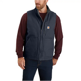 CARHARTT® Loose Fit Washed Duck Mock-Neck Vest, Sherpa-Lined - 104277