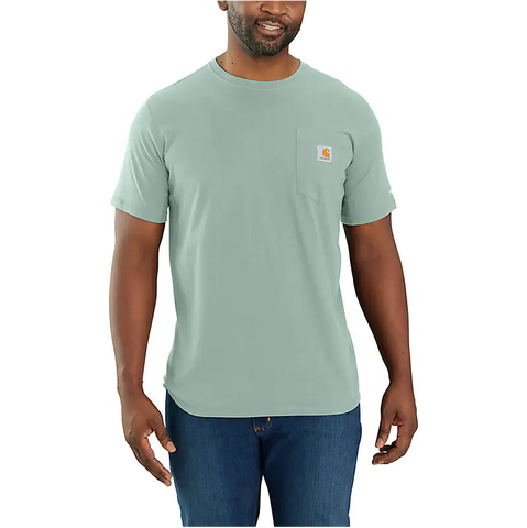 Carhartt Men's Force Short Sleeve Pocket T-Shirt, Heather Grey / 2XL