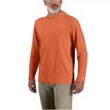 Carhartt Force Sun Defender™ Lightweight Long-Sleeve Hooded Logo Graphic T-Shirt - 106165