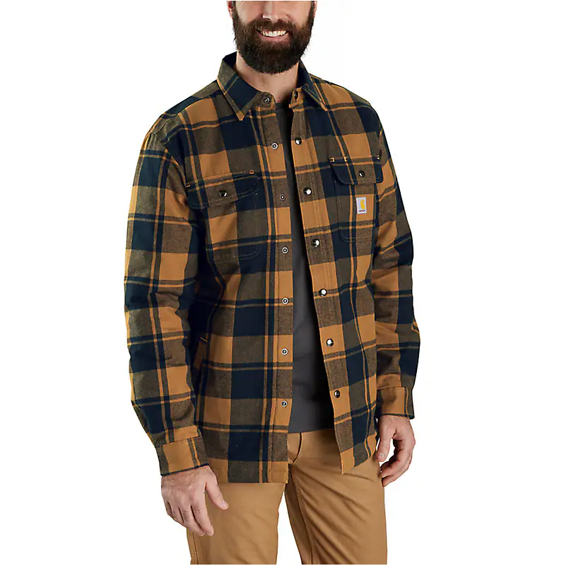 Carhartt Relaxed Fit Flannel Sherpa-Lined Shirt Jac - 105939
