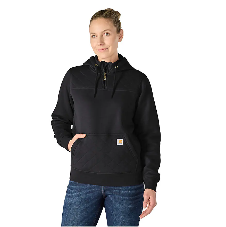 Carhartt Women's Rain Defender Paxton Quilted 1/4-Zip Hooded Sweatshirt - 107753