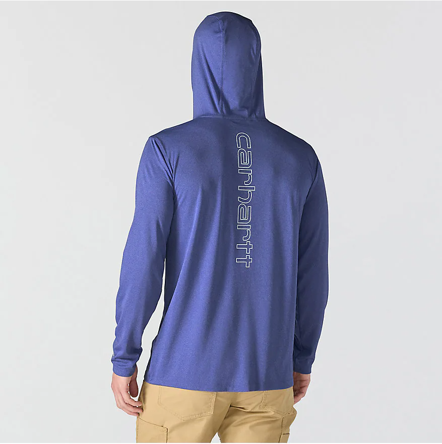 Carhartt Force® Sun Defender™ Lightweight Long-Sleeve Hooded Logo Graphic T-Shirt - 106165